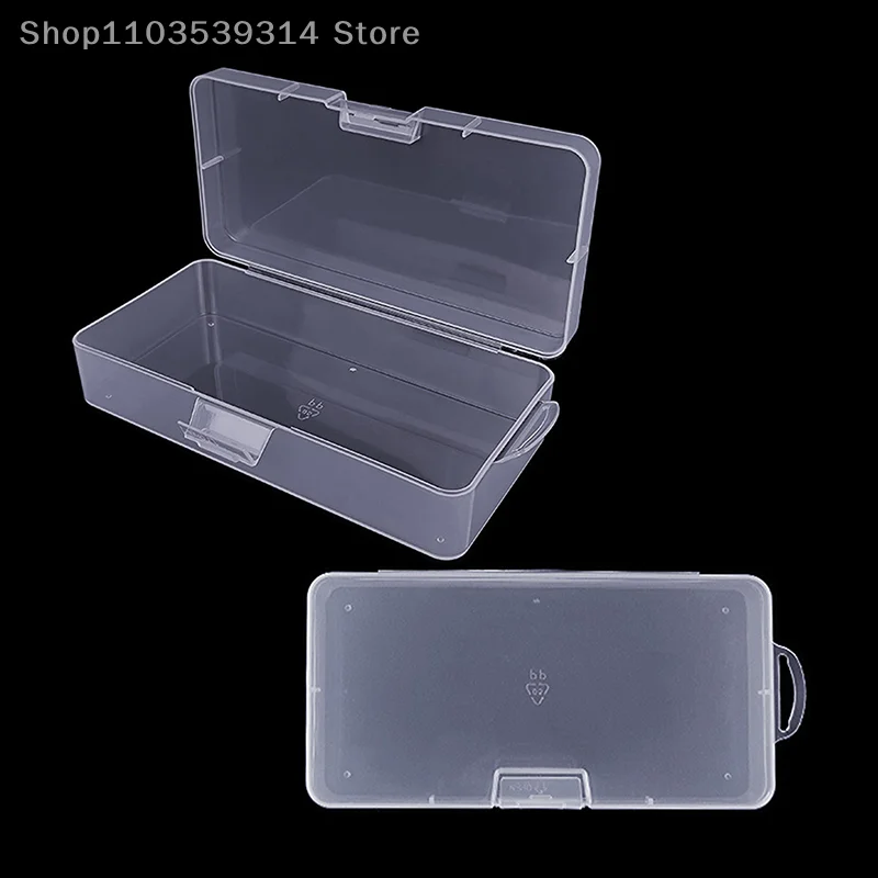 1Pcs Nail Pen Case Box PP Material Transparent Nail Brush Box Pouch Stationery School Pencil Case Supplies Pencil Storage