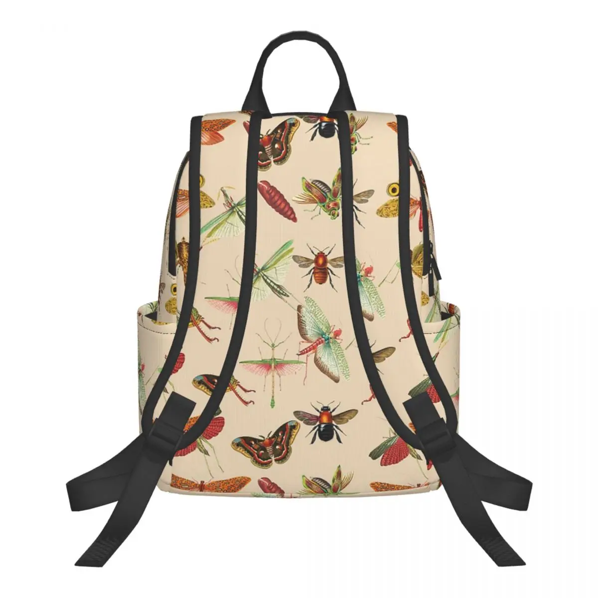 Vintage Bugs And Insects Illustration Student Backpack School Bag Hiking Travel Daypack for Men Women Bookbag Shoulder Bags