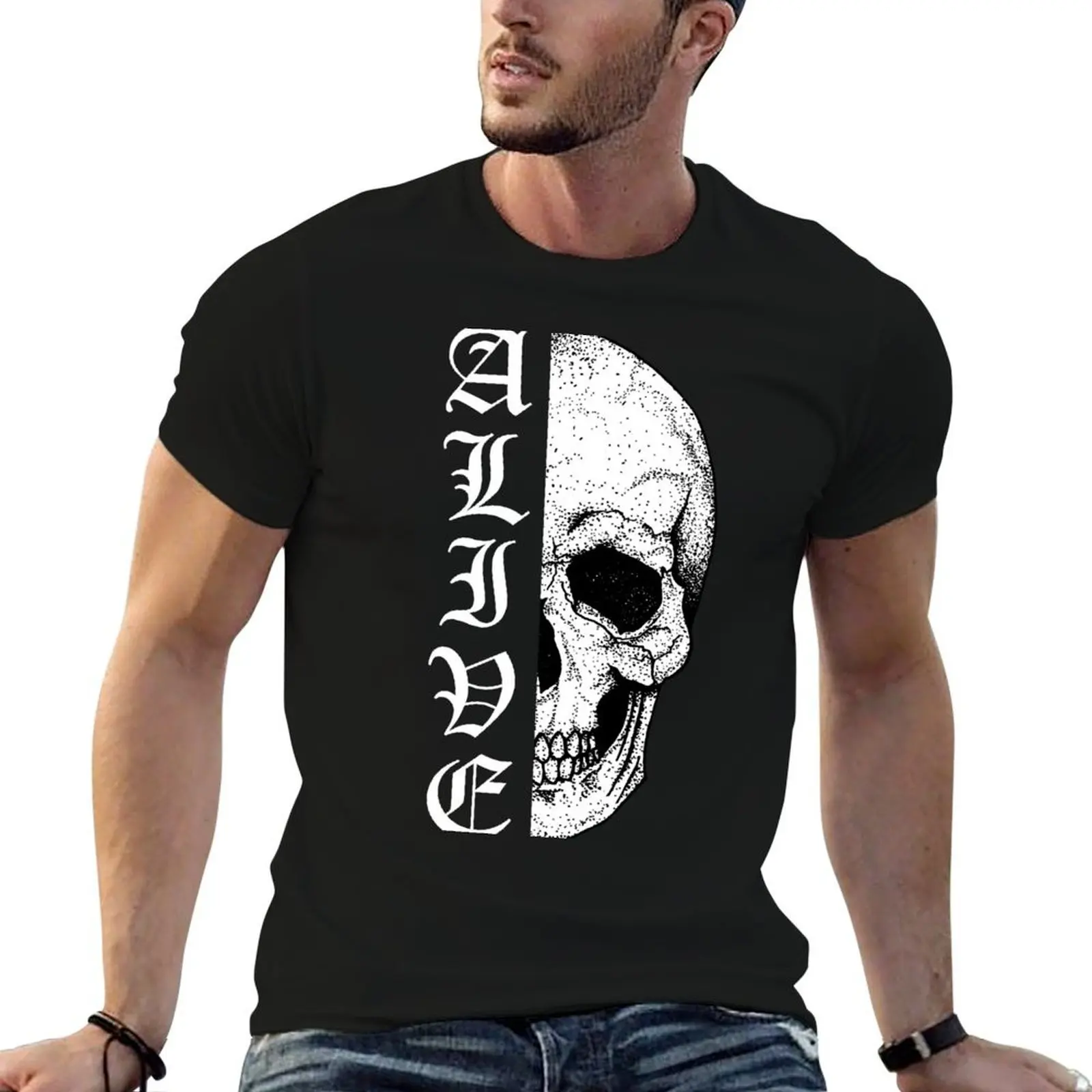 Look Alive Skull (NOIR) T-shirt de sport d'été à séchage rapide