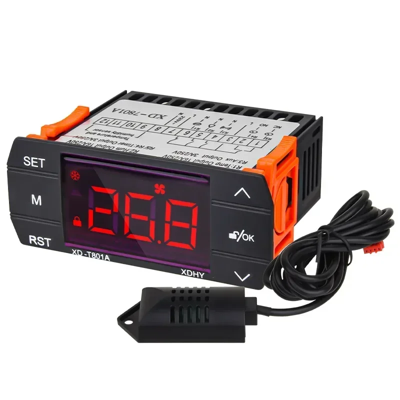 XD-7801A intelligent digital display temperature and humidity controller, dual-purpose