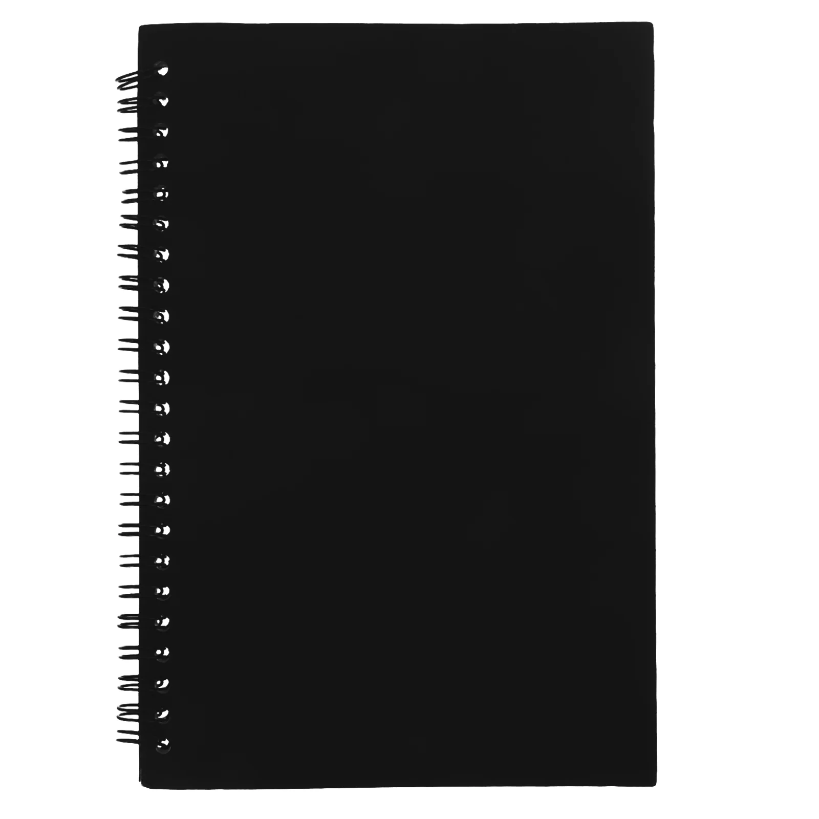 

Vintage Kraft Paper Spiral Sketchbook Journal Notebook for Students Office Writing Drawing Black Cover Sturdy Pages