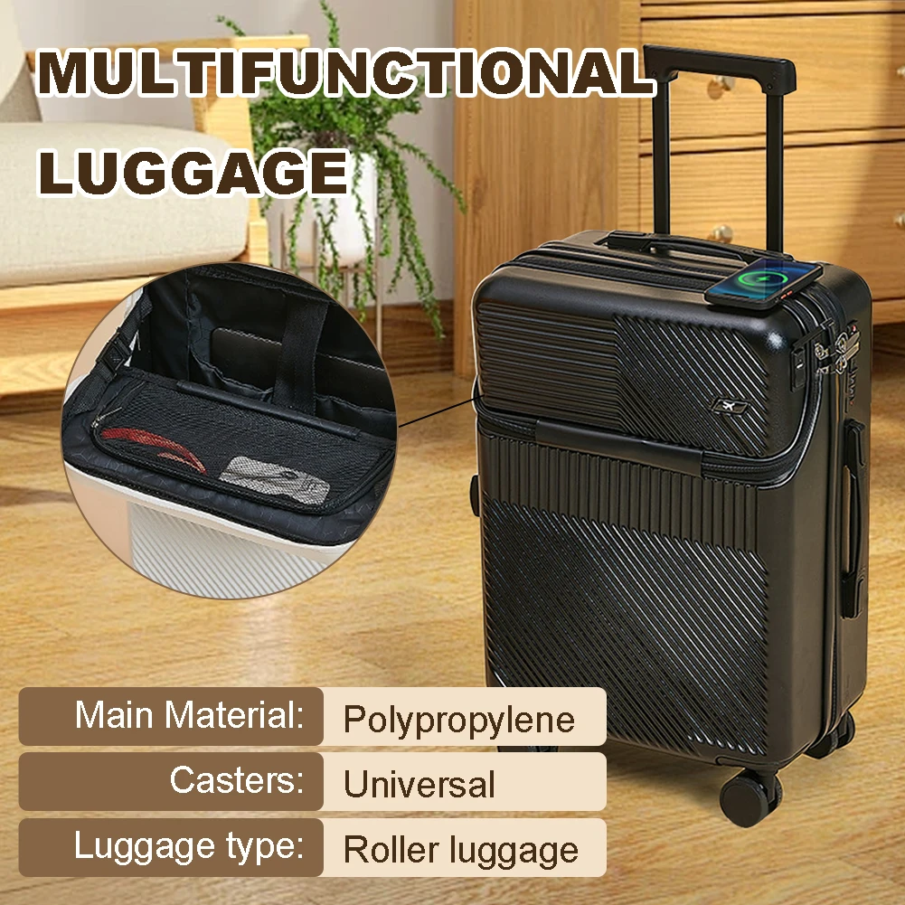 20 Inch Travel Suitcase Men Carry-On Luggage Women Travel Trolley Case Carry On Case Large Capacity Boarding Box Suitcase Bag