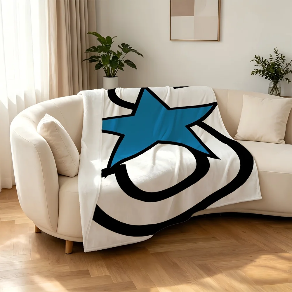 Giant Star Letter S Throw Blanket for Couch Sofa Decor Large Size Bed Throw Cozy Home Accent 150x200cm