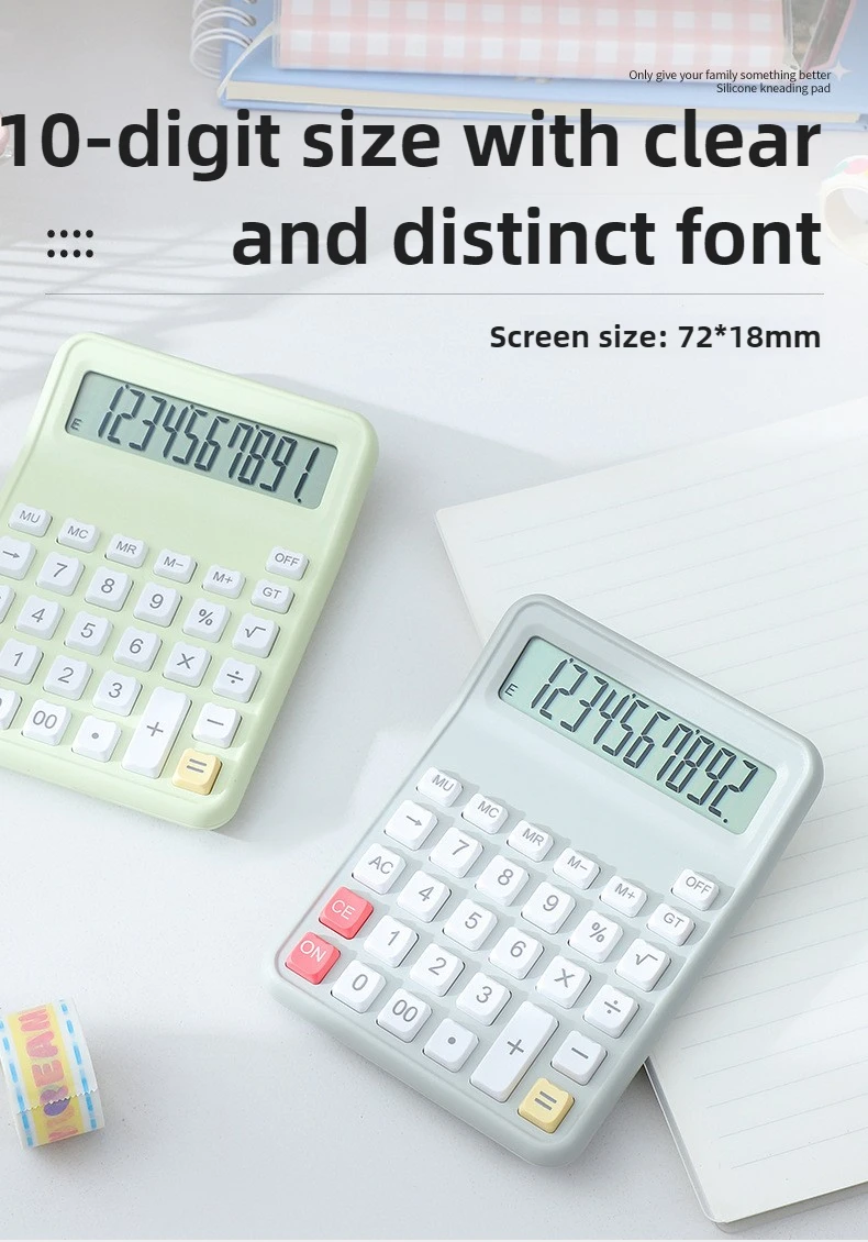 

Accounting Compact & Portable Calculator with Silent, Soft Keys, Big Display, Ideal for Learning/Calculation/Accounting