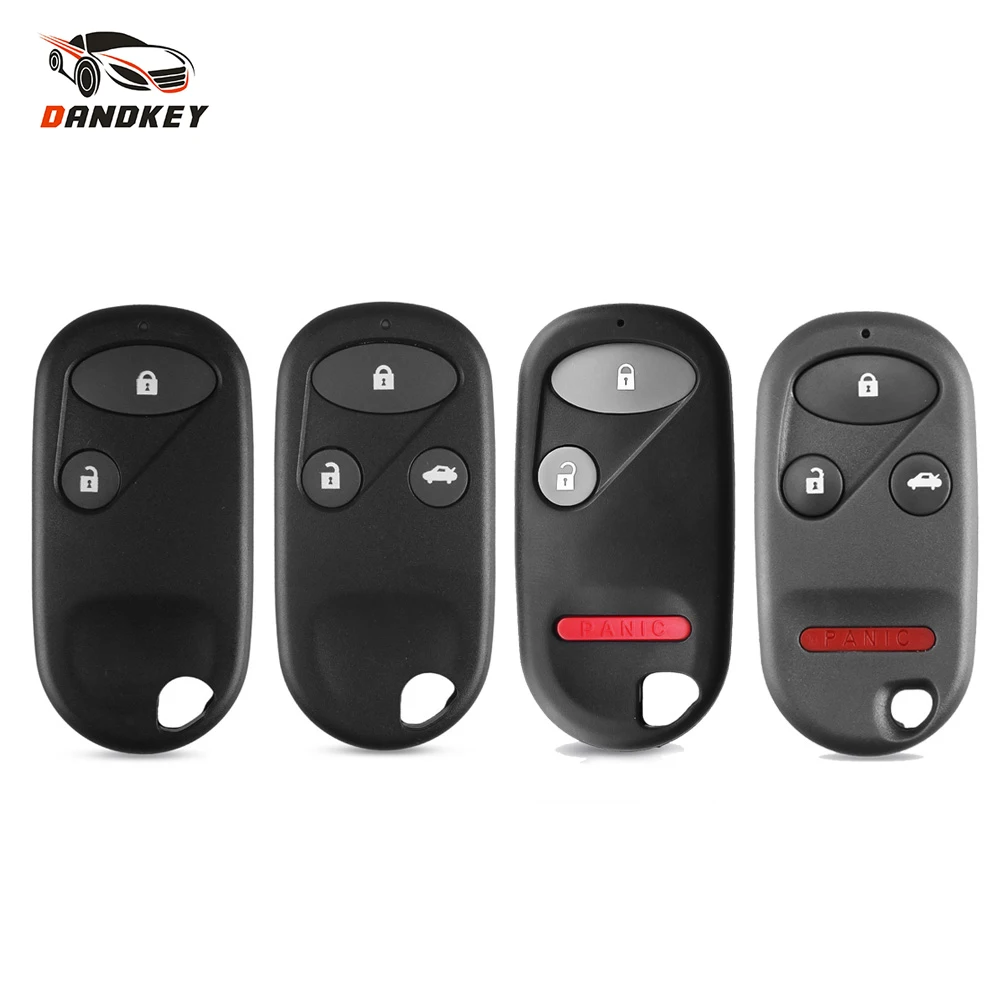 Dandkey Keyless Entry Replacement Remote Key Fob Case Shell 2/3/4 Buttons For Honda Accord Civic CRV Jazz S2000 Fit Odyssey