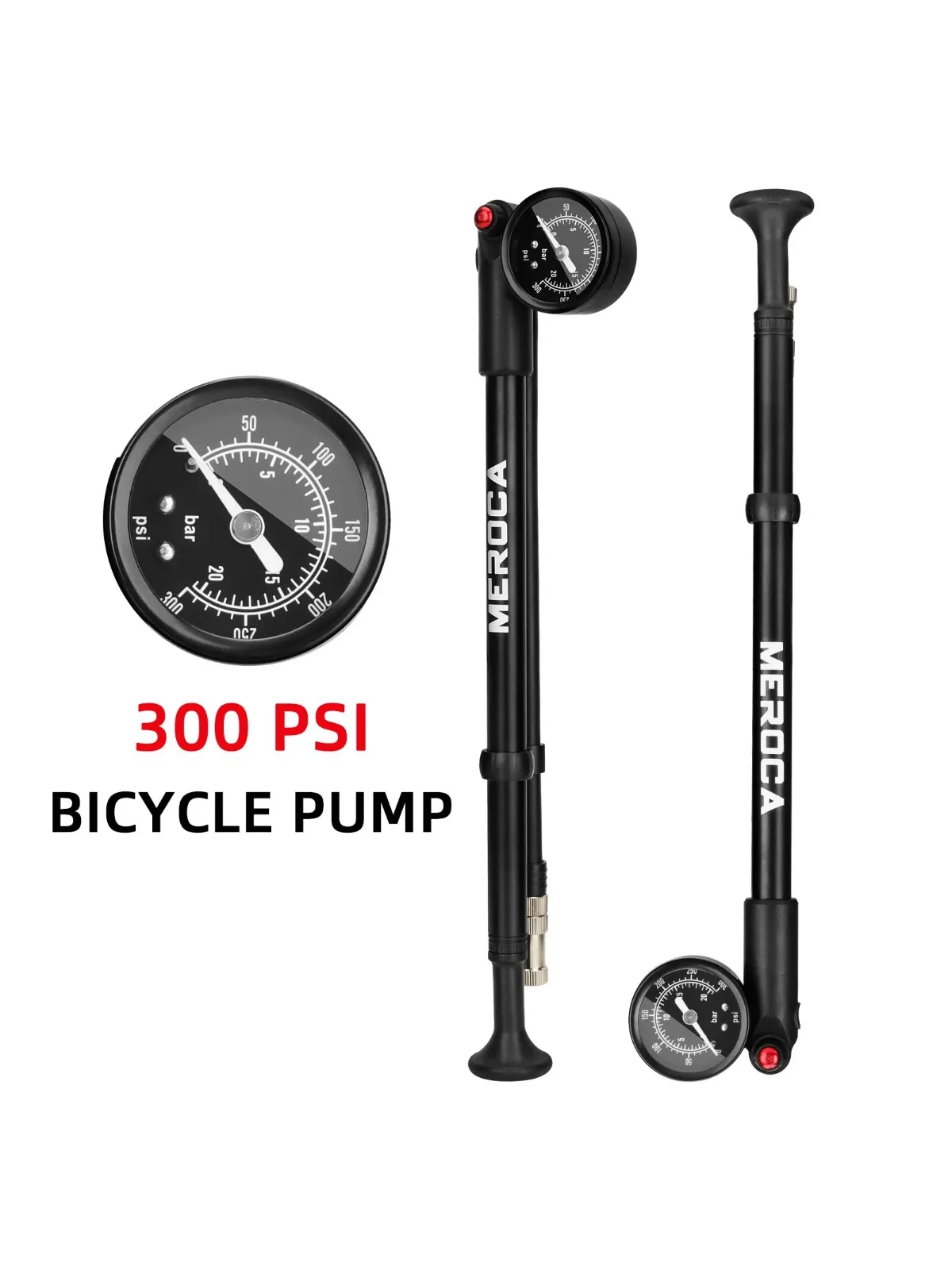 AliExpress NONE MEROCA Mtb Pump 300psi Air Pressure For Front Fork Shock Absorber Pump Rear Bladder Portable Bicycle High-Pressure Air Pump