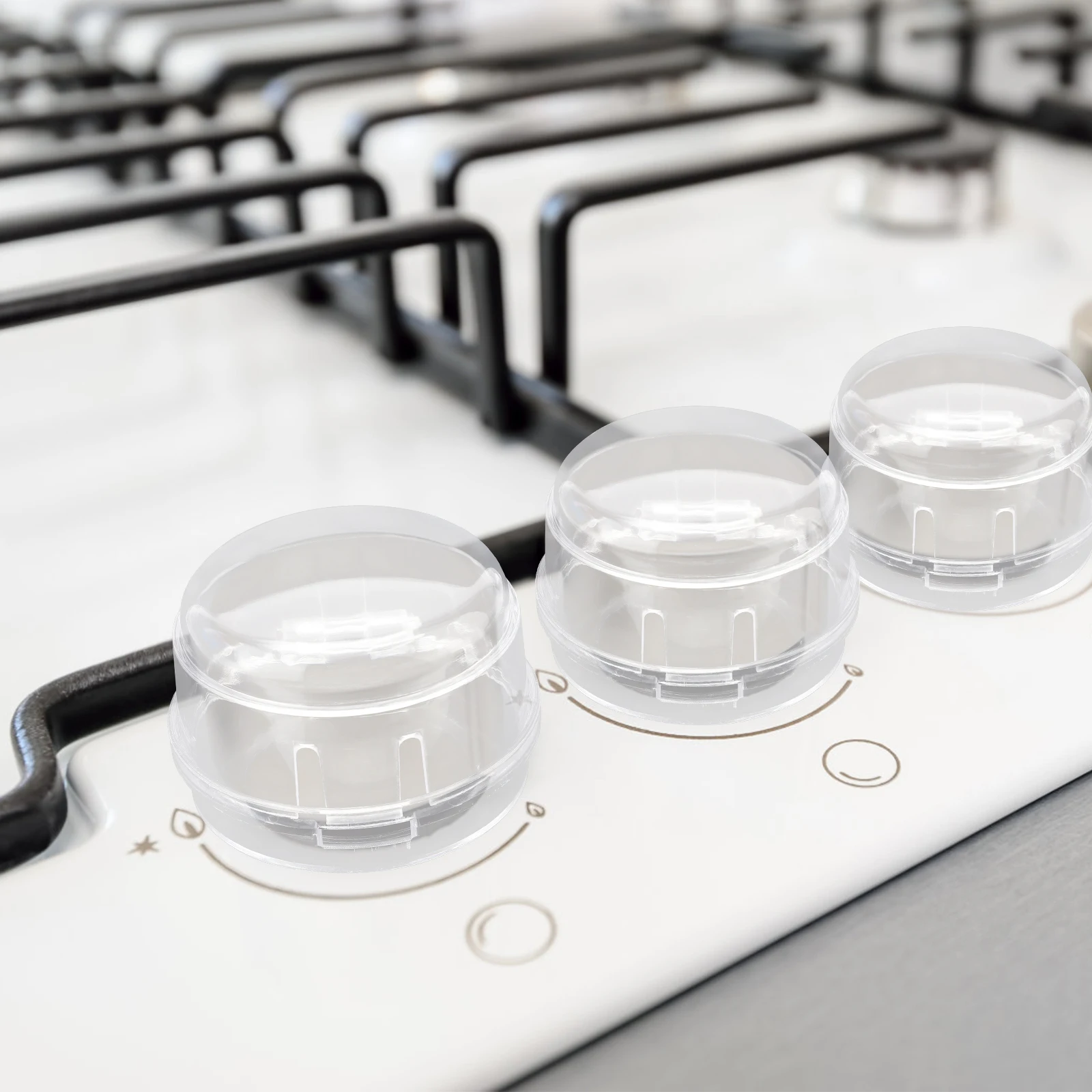 

6pcs Gas Cooker Cover PP Material Child Safety Kitchen Appliances Shield Easy Install Protective Switch Covers Cookware