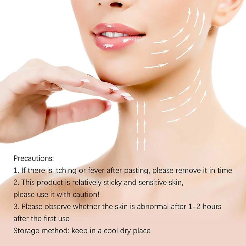 40pcs Invisible Breathable Thin Face Stickers Waterproof V-Shaped Facial Line Wrinkle Sagging Tighten Chin Lifting Adhesive Tape