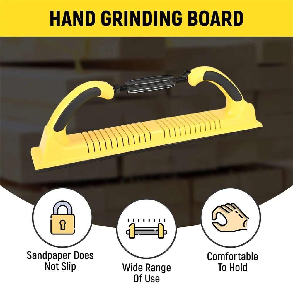 Dry Grinding Hand Push Board Car Putty Ash Hand Planer Rectangular Vacuum Arc Sandpaper Grinding Ash Board Body Repair Tool