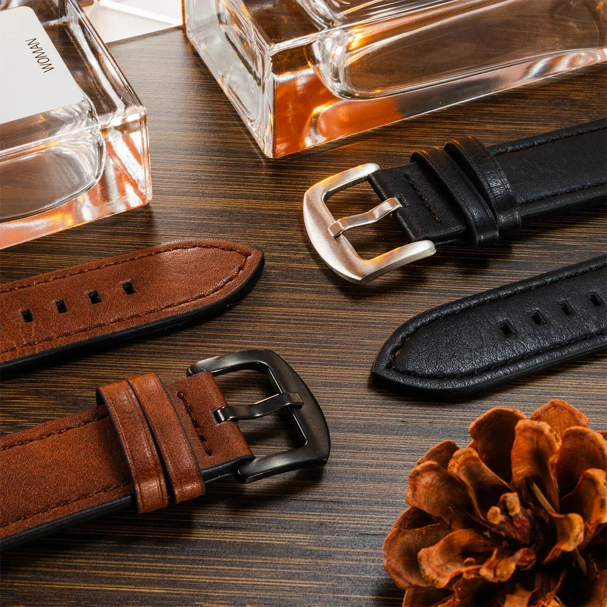 Leather Band for Samsung Galaxy Watch 7 Ultra 47mm No Gaps Strap SmartWatch Bracelet for Galaxy Watch 7Ultra Wristband Correa image 4