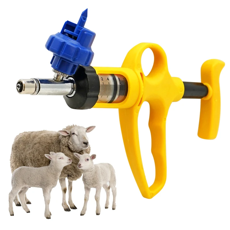 5ml/10ml Veterinary Drench Gun Animal Continuous Syringe Injector Infusion Device Pig Cattle Sheep Chicken Vaccine Injection