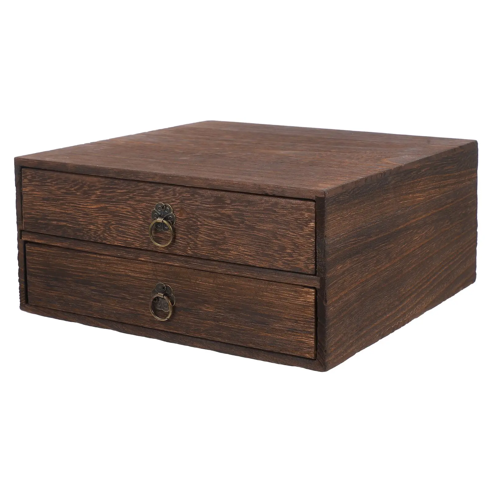 

Solid Wood Storage Drawer 225x225x11cm Desktop Organizer Jewelry Box Wooden Desk Accessories Reusable Material Long Lasting Tea