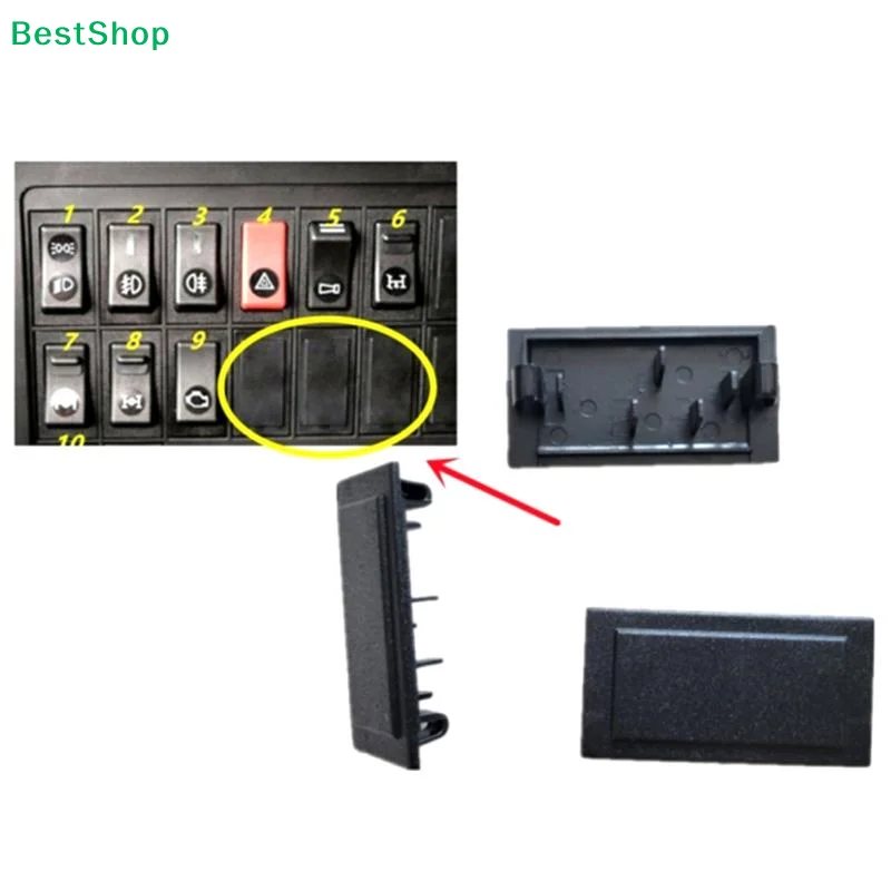 5PCS For 336/380 Truck Dashboard Switch Panel Blanking Plug / Rocker Switch Trim Cover Replacement Maintenance