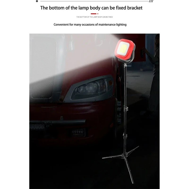 

COB светодиодный аварийный рабочий фонарь, портативный фонарик, 4 режима освещения, перезаряжаемая уличная водонепроницаемая лампа для палатки с магнитом-ABWY