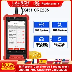 LAUNCH X431 Creader Elite CRE205 OBD2 Diagnostic Tool ABS SRS System Scan Diagnose 5 Reset Services Scanner Lifetime Free Update