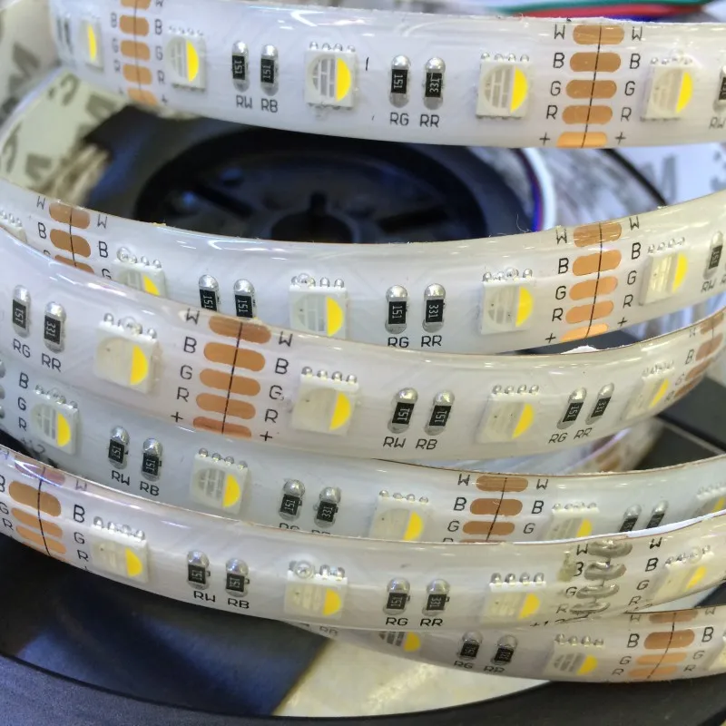 New arrival 4 colors in 1 led RGBW LED strip waterproof 24V 12V 5050 smd 60LED/m 5m/Roll RGBW LED strip light