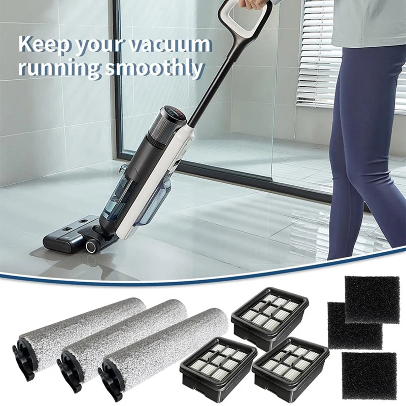 AD23-1Set do bezprzewodowego odkurzacza Bissell Crosswave HF3 3649A wymiana modelu szczotka rolkowa i filtry HEPA