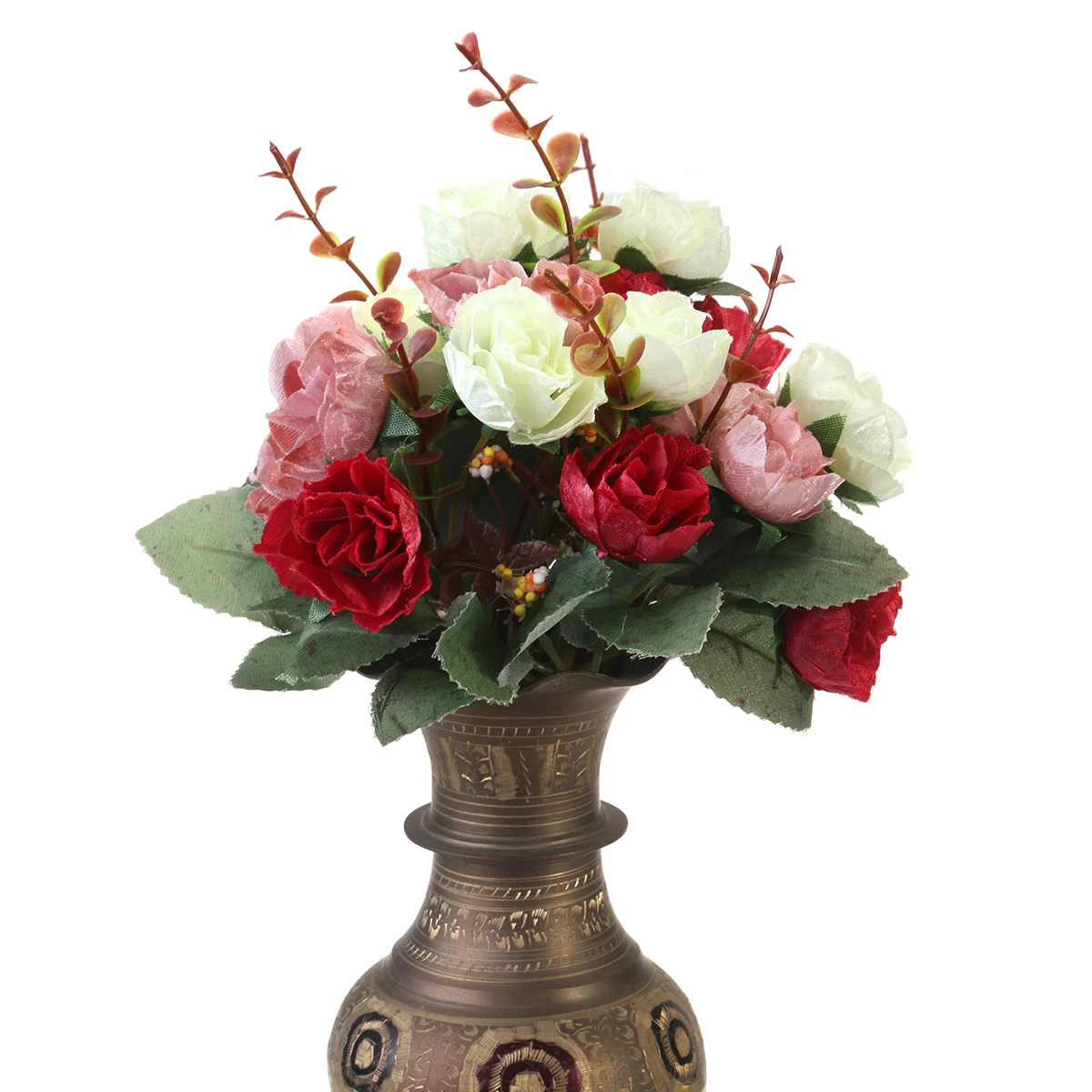 

Flowers Bouquet Artificial Wedding Valentine'S Day Decoration Bright Red Simulation Flower Craft Project Fake