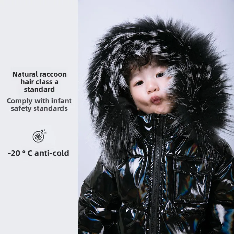 New children's children's down jacket girls boys down liner white duck down warm winter jacket  73-135cm