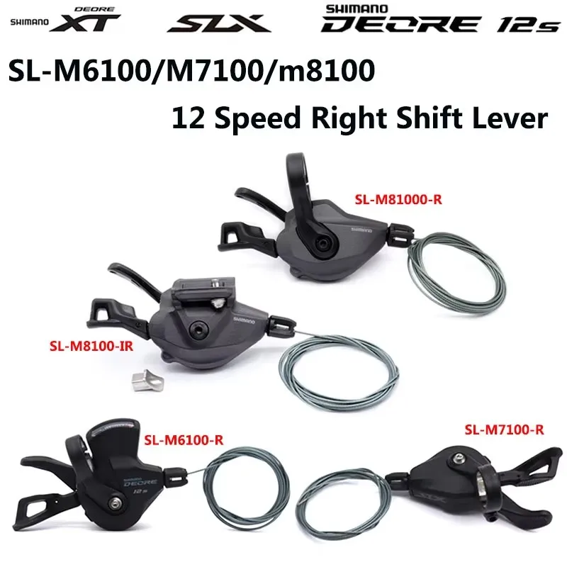 SHIMANO DEORE SLX XT 12 Speed SL M6100 M7100 M8100 Shifter Lever MTB Bike Cycling Bicycle Shift Lever 12S Original I-SPEC EV