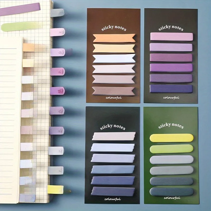 Pastel Index Tabs Sticky Notes Book Markers Page Markers Self Adhesive Reading Classification Label Tabs, Office School Supplies