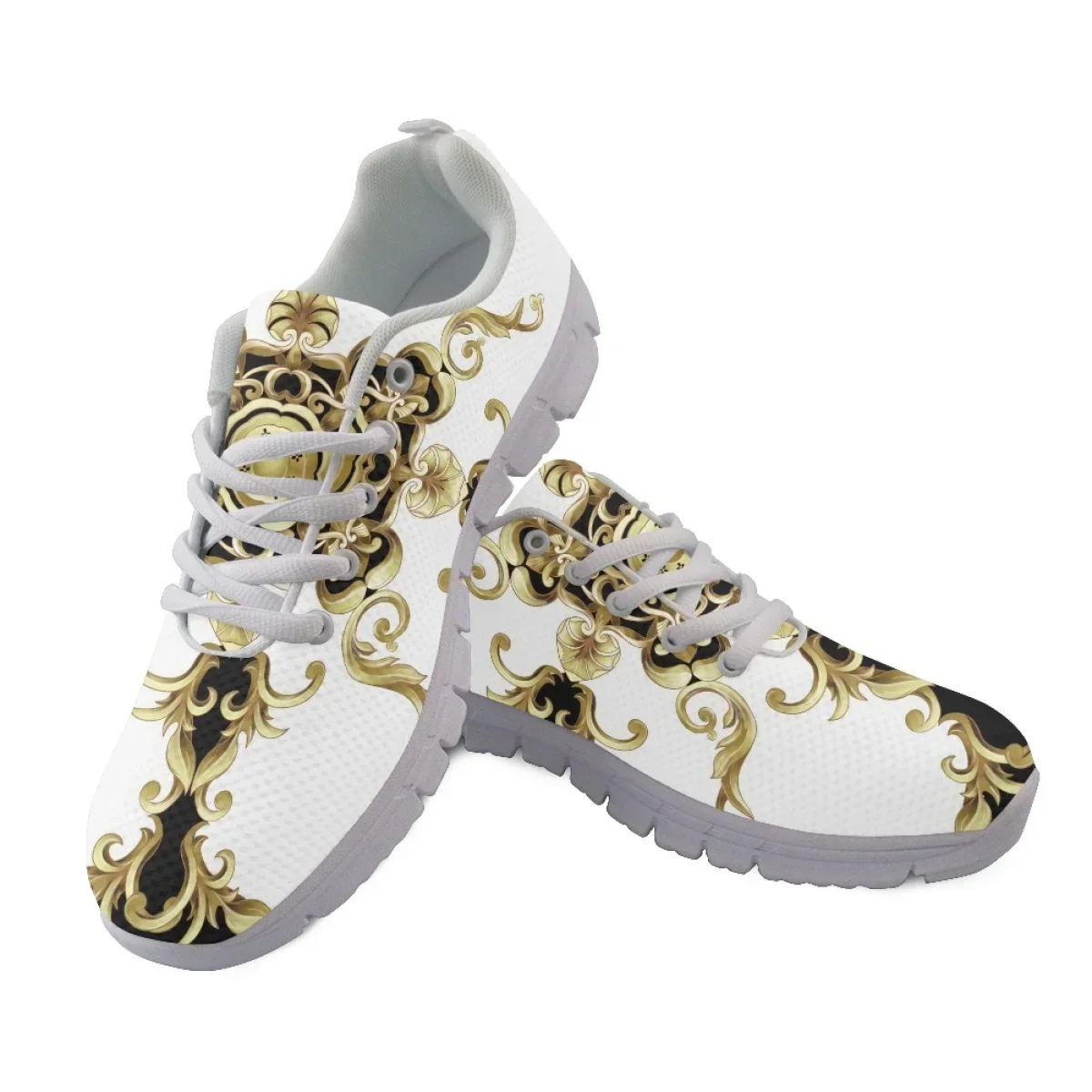 Zapatos planos vintage con estampado barroco para mujer, zapatillas cómodas para correr, calzado informal con estampado de leopardo para primavera y verano