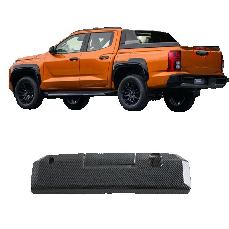 

Для Mitsubishi Triton L200 2025 2024, автостайлинг, волокно, ручка двери багажника, чаша, защелка, накладка, молдинг, защита, внешние
