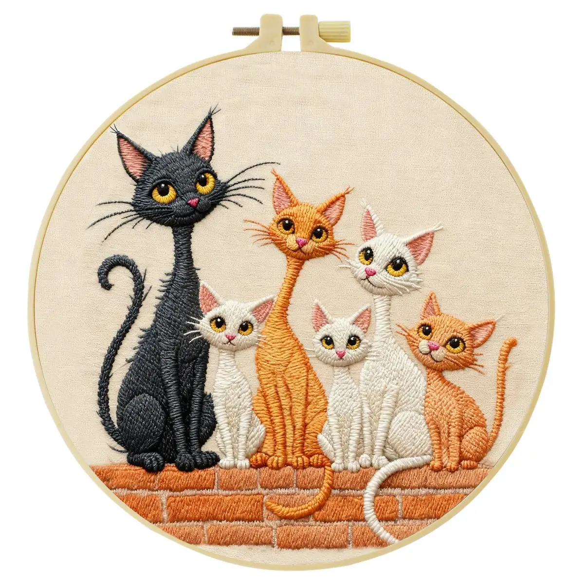 1 Stück 20X20CM/15X15CM 7,87/6,3 Zoll Garten-Stickerei-Starter-Kit DIY-Kit DIY-Stickerei-Set für Anfänger – Detail 3