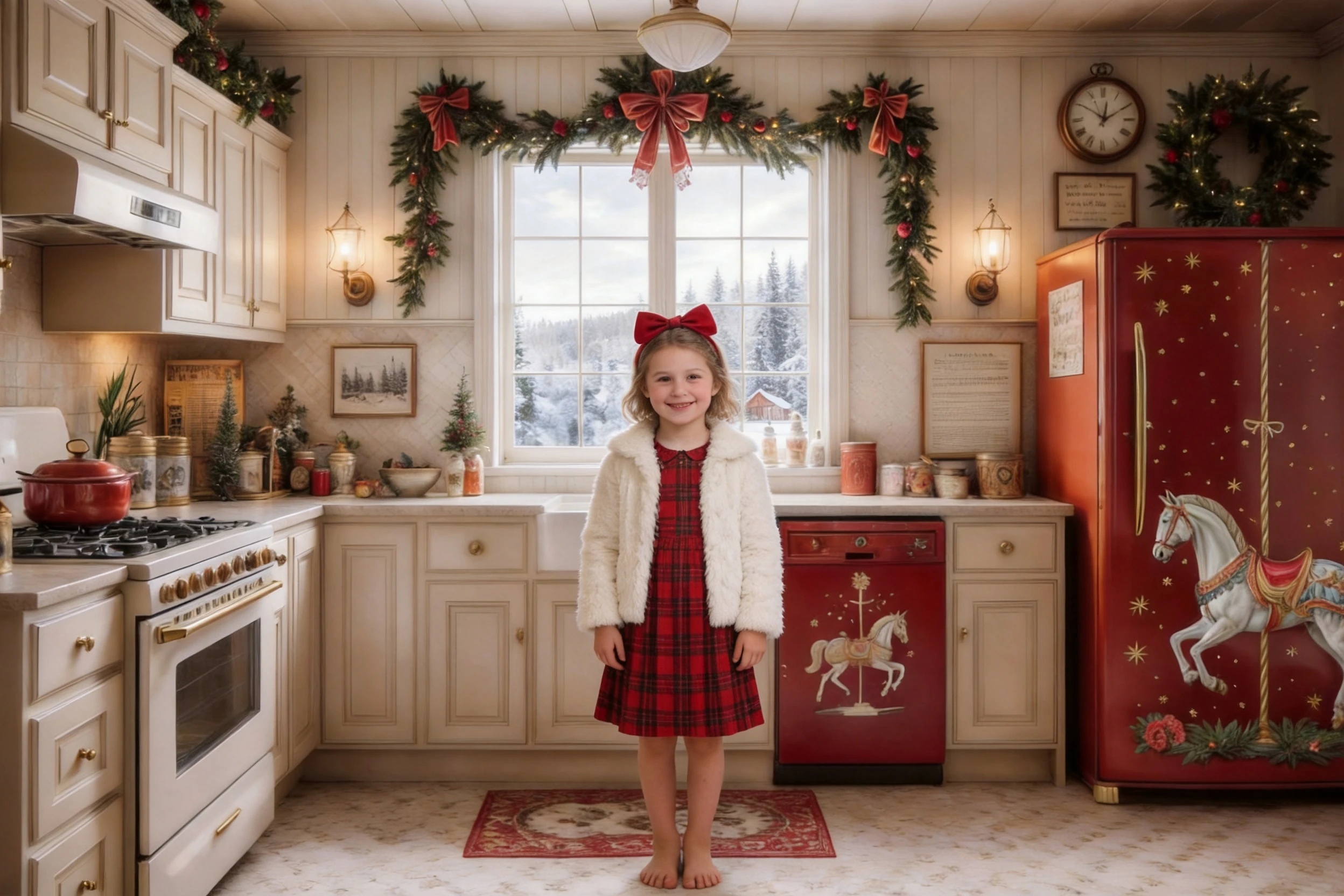 Cenário de Natal, cozinha acol - Baking Kitchen For Kids avaliação e preço