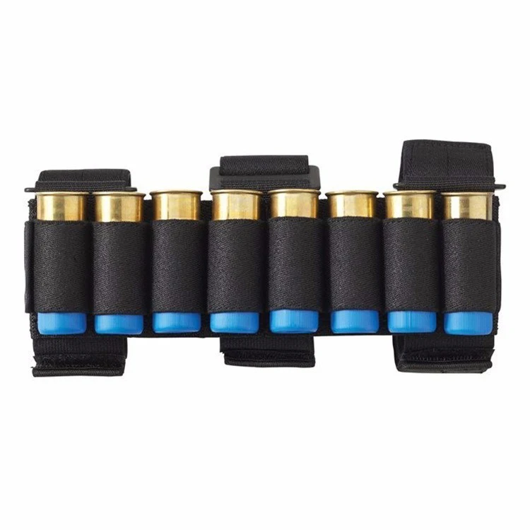 Outdoor hunting bullet magazine pouch 8-Round capacity, stock ammunition shell carrier bag for 12-gauge and 20-gauge shotguns view 3