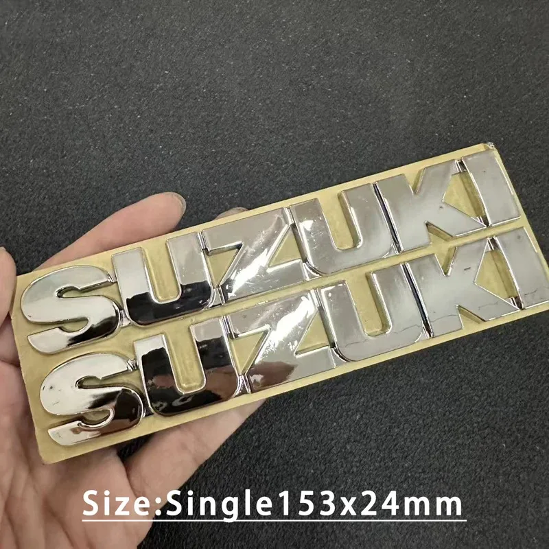 

3d Plastic Suzuki Sticker Motorcycle Tank Decal Gold Silver Emblem Logo Letter