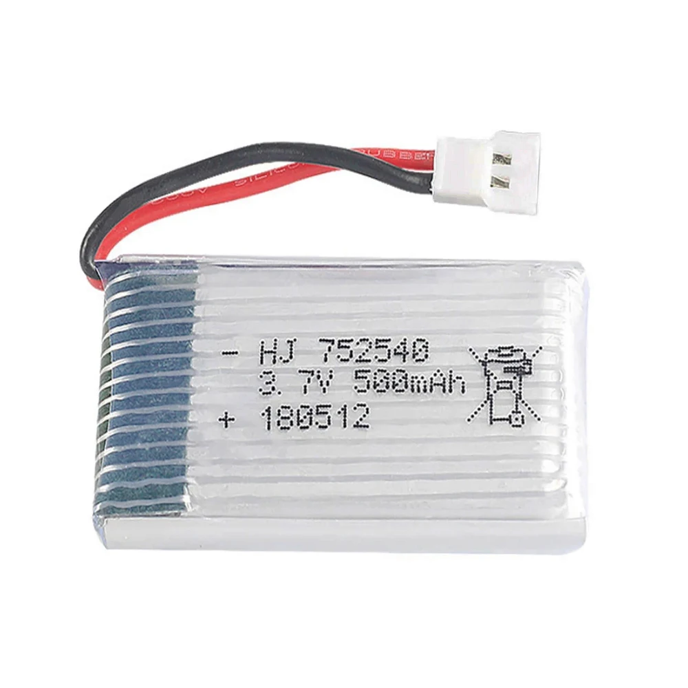 H31 Battery 752540 3.7V 500mAh Rechargeable Lipo Battery For H107 H31 KY101 E33C E33 RC Drone Spare Parts 3.7V Battery