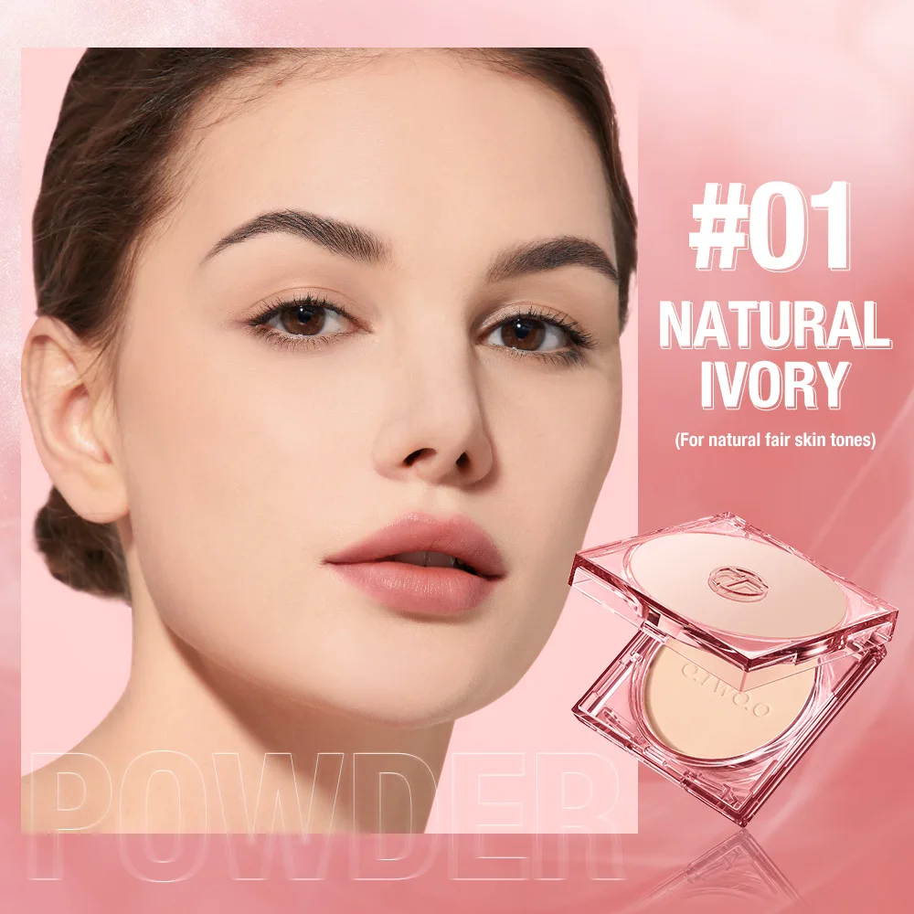 Poudre fixante pour le visage, format standard, effet floutant, maquillage permanent, contrôle du sébum, teint clair, éclaircissement parfait, poudre compacte, contrôle du sébum_voghion.com