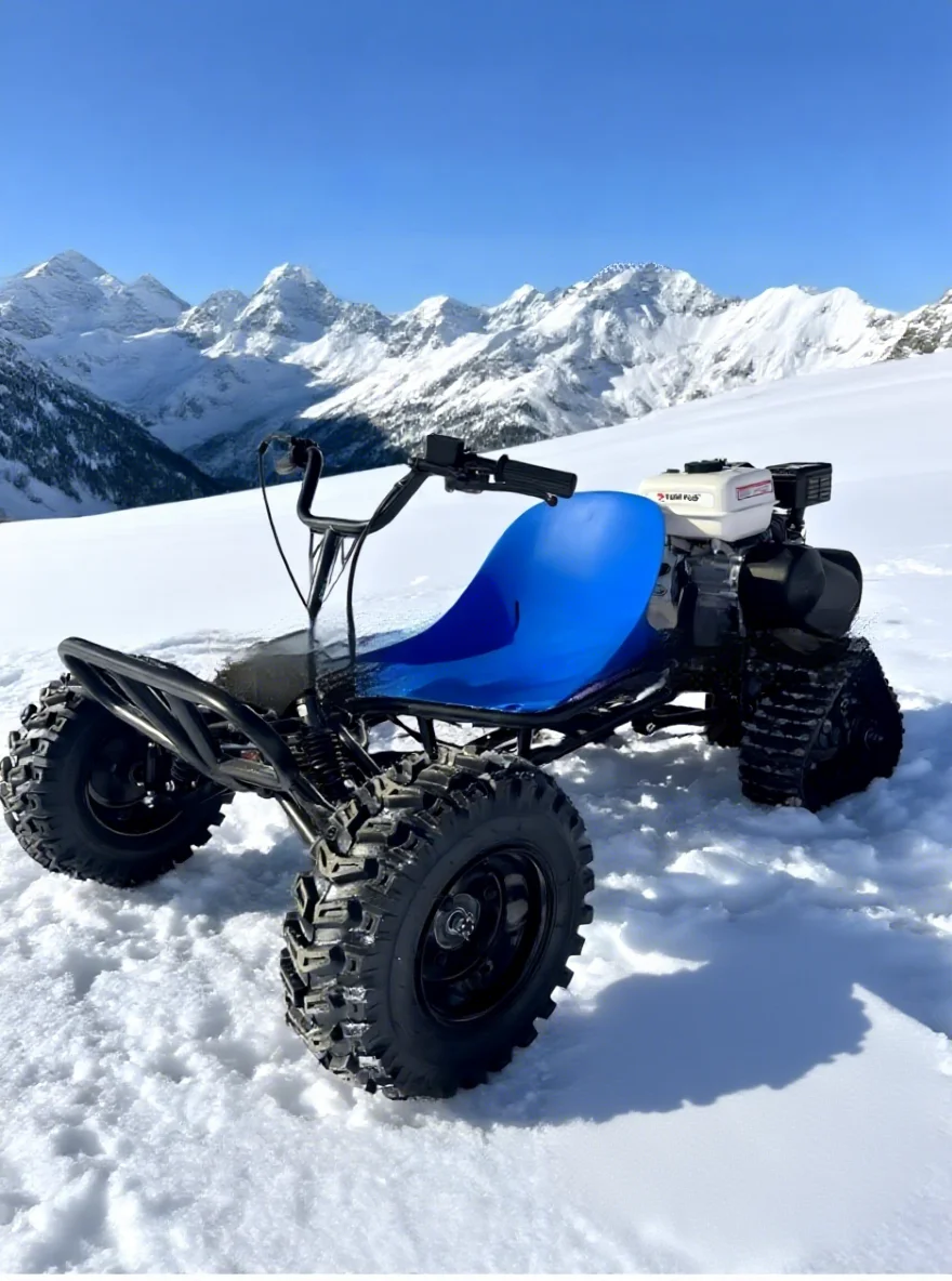 Ice and Snow Version Tracked Ski Sled Steel Tube Frame Go-Kart Scenic Area Off-Road Entertainment Venue Snowmobile