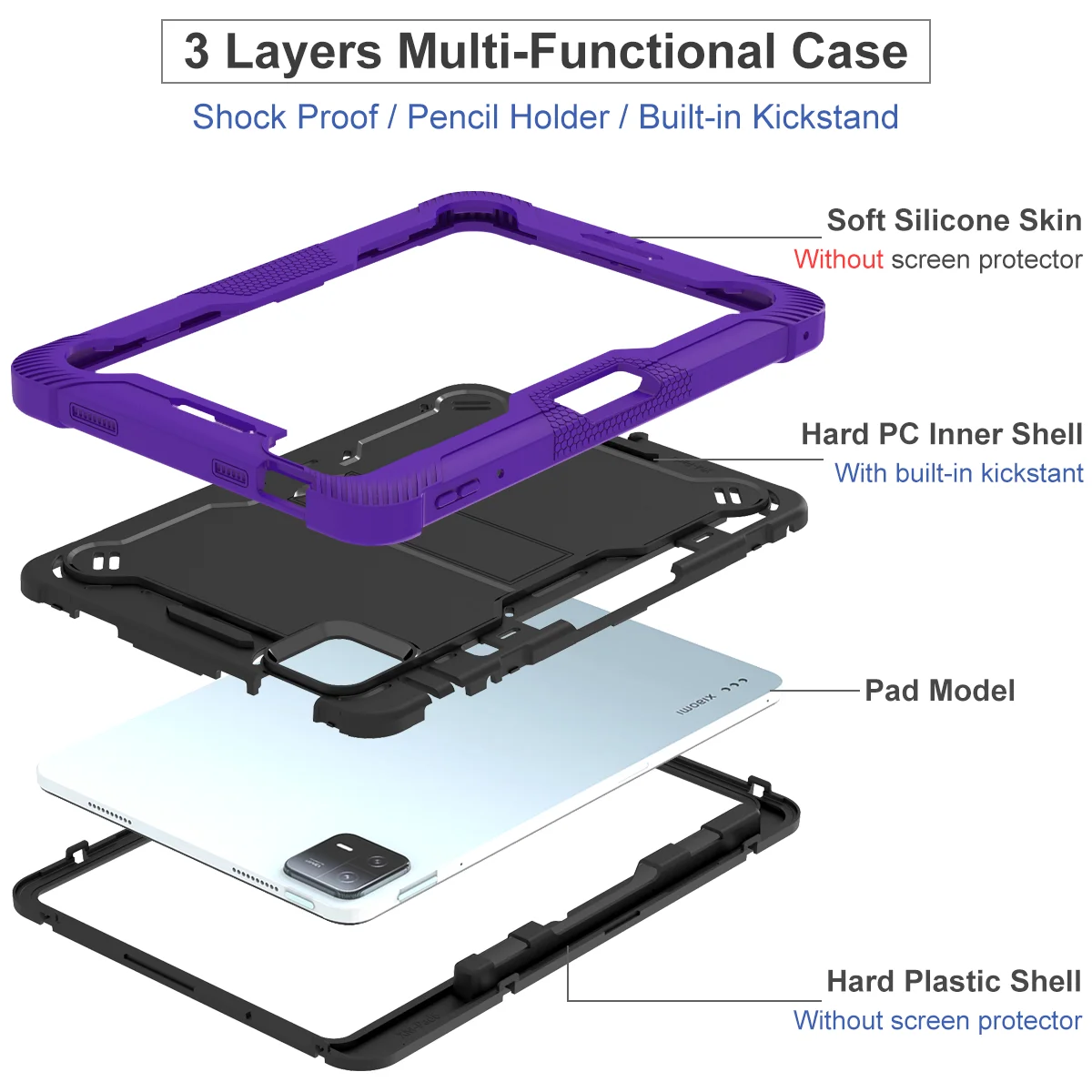 Armor Shockproof case for Xiaomi pad6 11 inch 2023 for Reimi pad 10.61 inch 2022 SE11 inch 2023 Stand Handle Tablet Cover