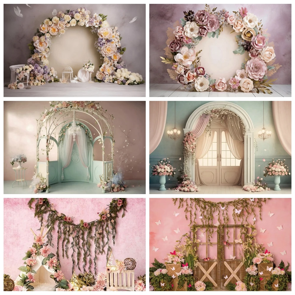 

Wedding Floral Backdrops Dream Rose Flowers Marriage Bridal Shower Baby Birthday Photography Party Background Photo Studio Props