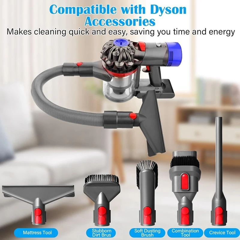 Сменный удлинитель для эластичного шланга, гибкая удлиненная насадка, замок переключателя и адаптер для Dyson V11 V10 V8 V7