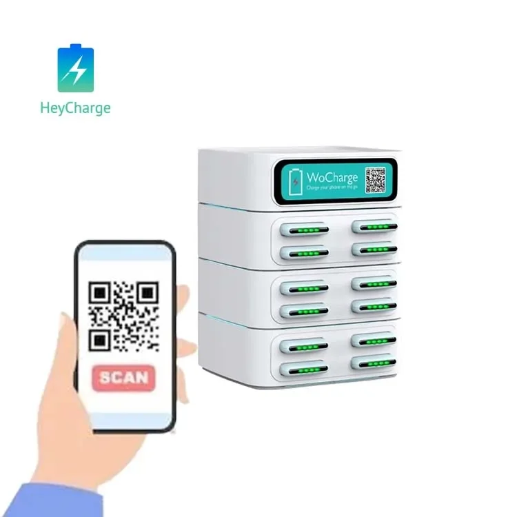 Heycharge restaurant 12 ports shared power bank cell phone charging vending machine rent powerbank rental station