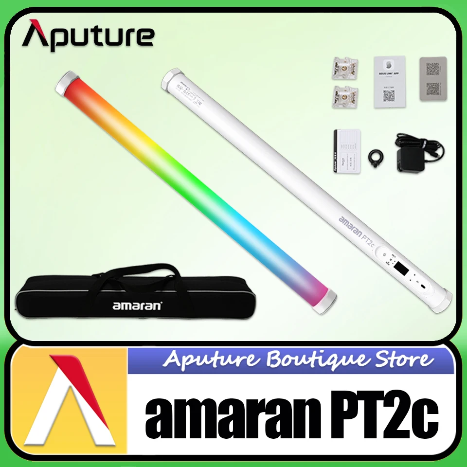 

Aputure Amaran PT1c RGB LED Tube Light Sticker Amaran PT2c PT4c Photography Video Light Tube Kit for Studio Live Streaming