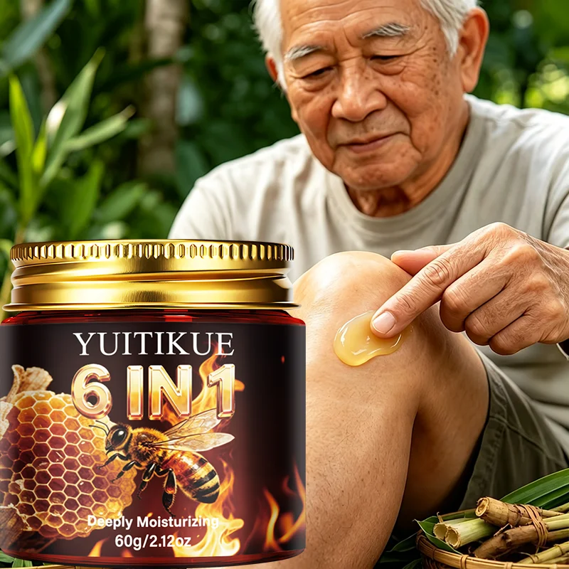 YUITIKUE Bee Venom Body Care Ointment 60g 6 In 1 Formula Deep Hydrate Ease Joint Discomfort Daily Massage Cream