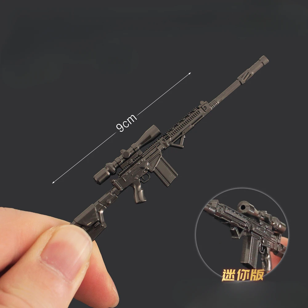 9 センチメートルアリーナブレイクアウトガンミニ FAL アサルトモデル合金ペンダントキーホルダー小道具武器コレクション誕生日プレゼントアクセサリーおもちゃ男の子