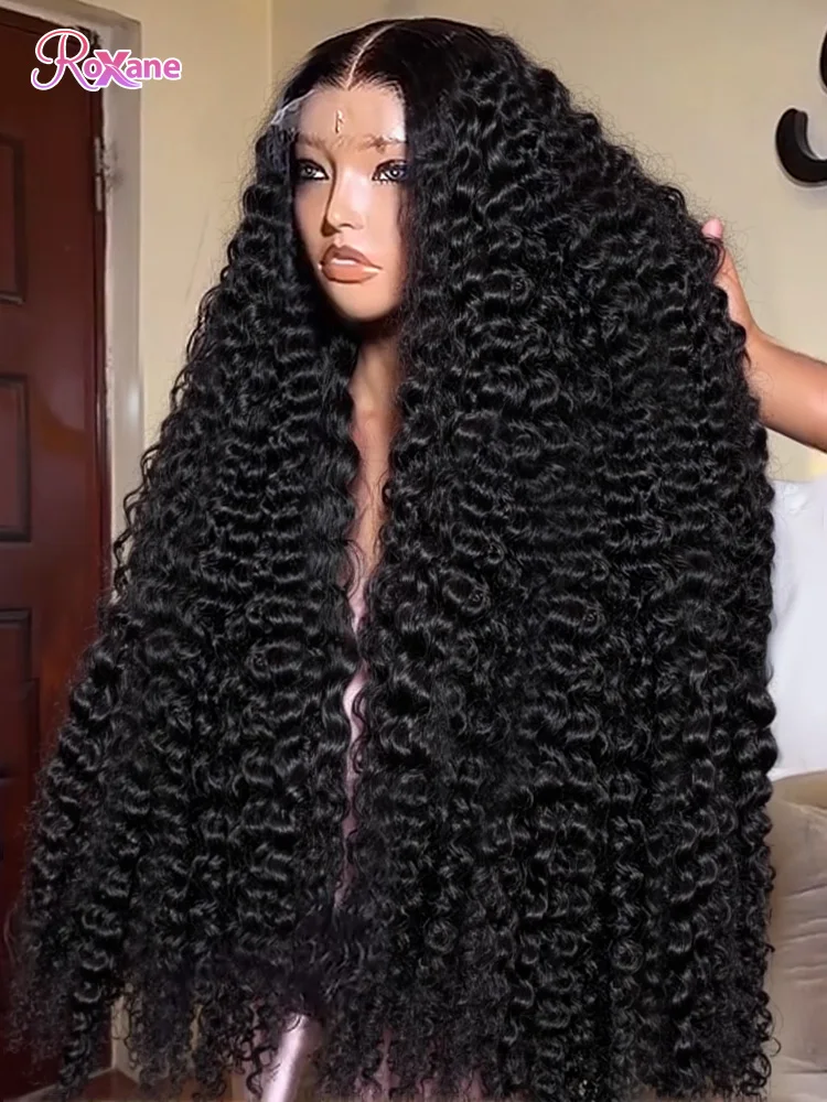 

Парик Roxane 13x4 13X6 с HD-кружевной застежкой, без клея, из бирманских кудрявых волос Deep Wave, для женщин, готовый к носке, предварительно нарезанный, без клея, из натуральных человеческих волос