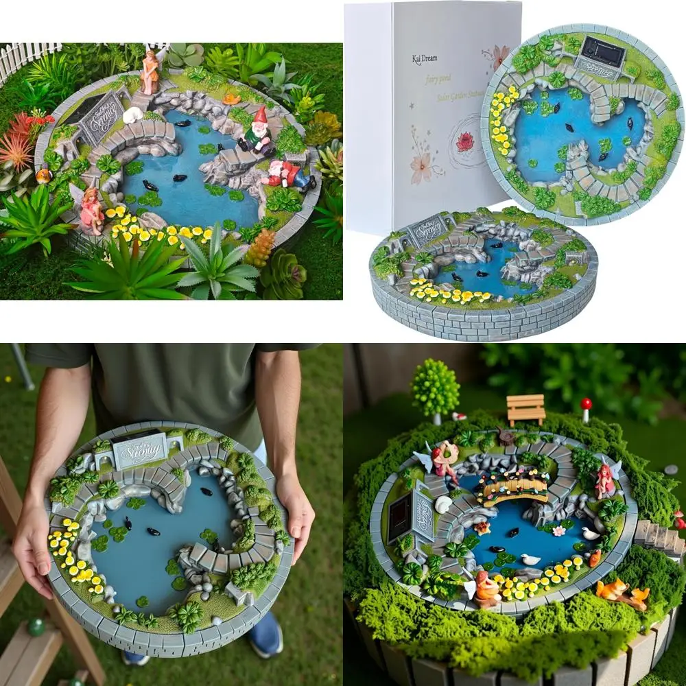 

Украшение пруда из мультфильма на солнечной энергии: 14, сказочный сад, патио, крыльцо, внутренний стол, акцент для мини-сада