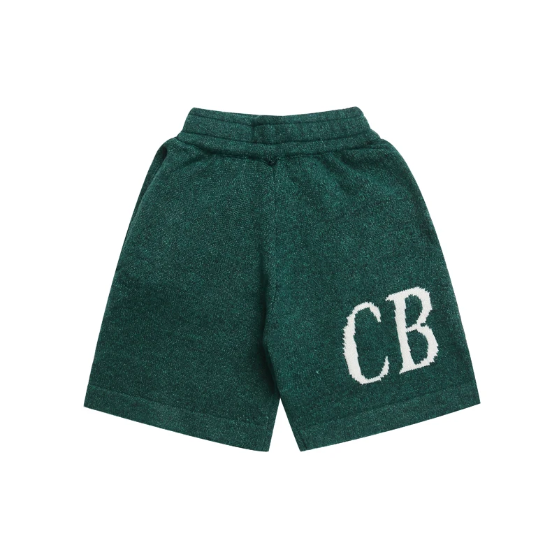 

High-quality Fashionable High-street Letter Embroidery Multi-color Series COLE BUXTON Knitted Stretch Waistless Shorts