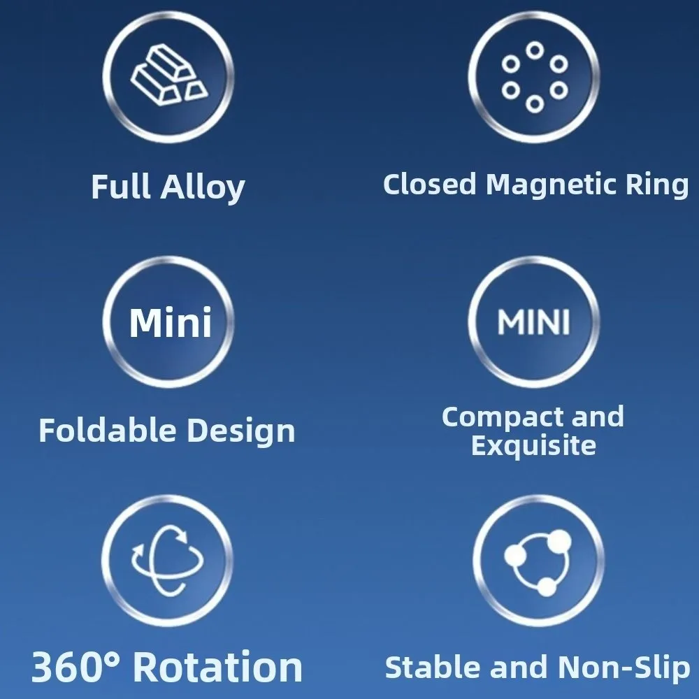 

360 ° Вращающийся магнитный автомобильный держатель для телефона, складной телескопический навигационный кронштейн, универсальная самоклеящаяся магнитная подставка для мобильного телефона