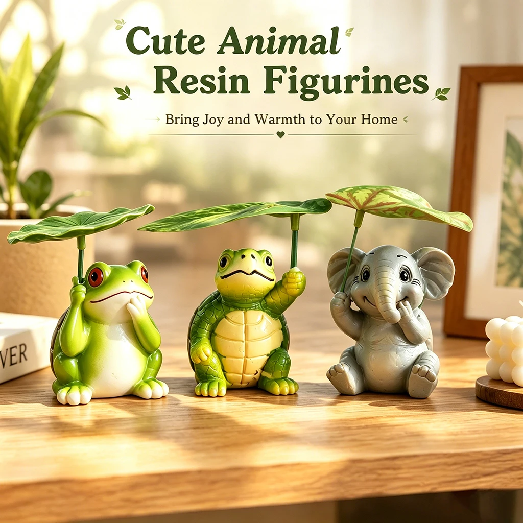 Office Xp - Kawaii Animal Figurine Resin Statue Cute