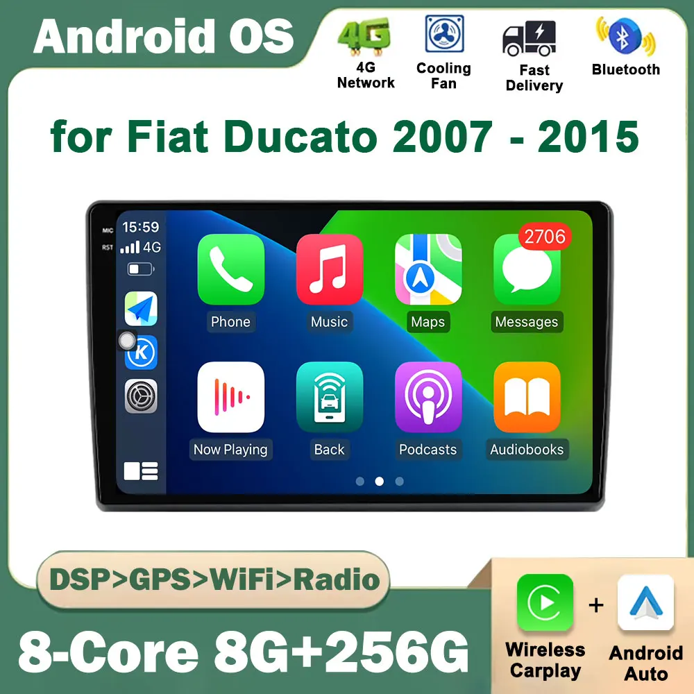 

for Fiat Ducato 2007 - 2015 GPS Navigation Android Intelligent System Car Radio Multimedia Player Bluetooth DSP Stereo HD Screen