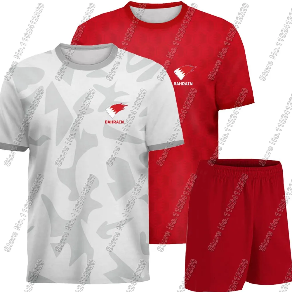 Футболки Maillot Bahrain National Jersey для любителей команды 2025, красные, белые мужские шорты, уличная одежда для бега, повседневный тренировочный костюм, одежда