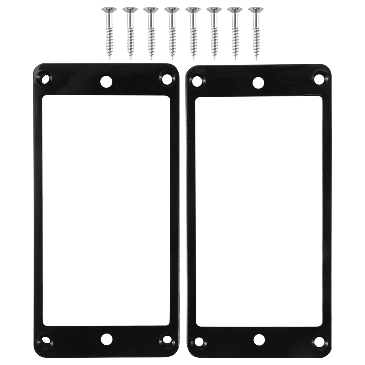 2 uds pastillas Humbucker curvadas negras marco anillos de montaje para guitarra eléctrica caliente