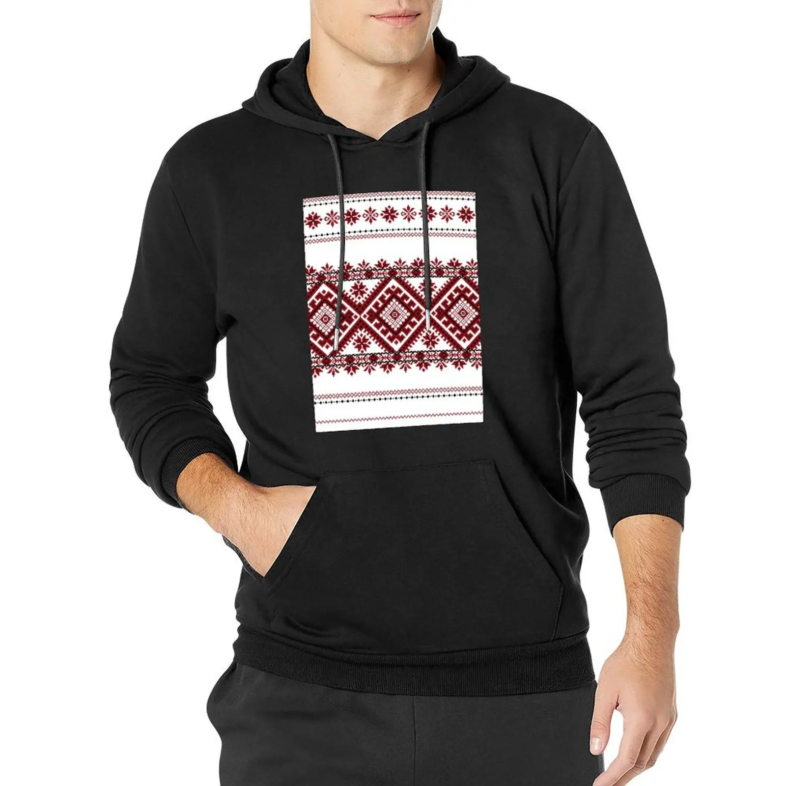 

Traditional romanian motif Pullover Hoodie fashion men new in hoodies & sweatshirts